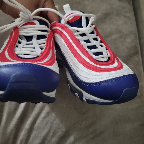 Nike Red and Blue Air Max 97 Sneakers - Picture 3 of 6